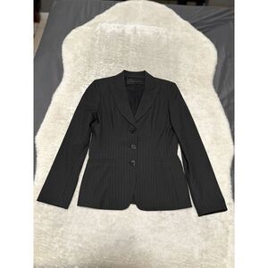 Elie Tahari Women's Black Striped Office Blazer Size‎ 6 Jacket Business